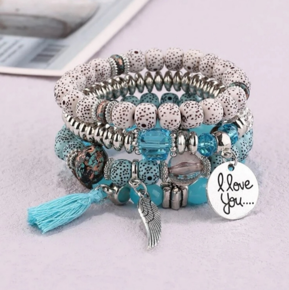 4 Bracelet "I Love You" Set!